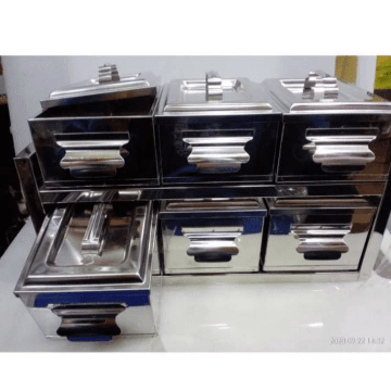 Stainless Steel 2 Tire Spice Box