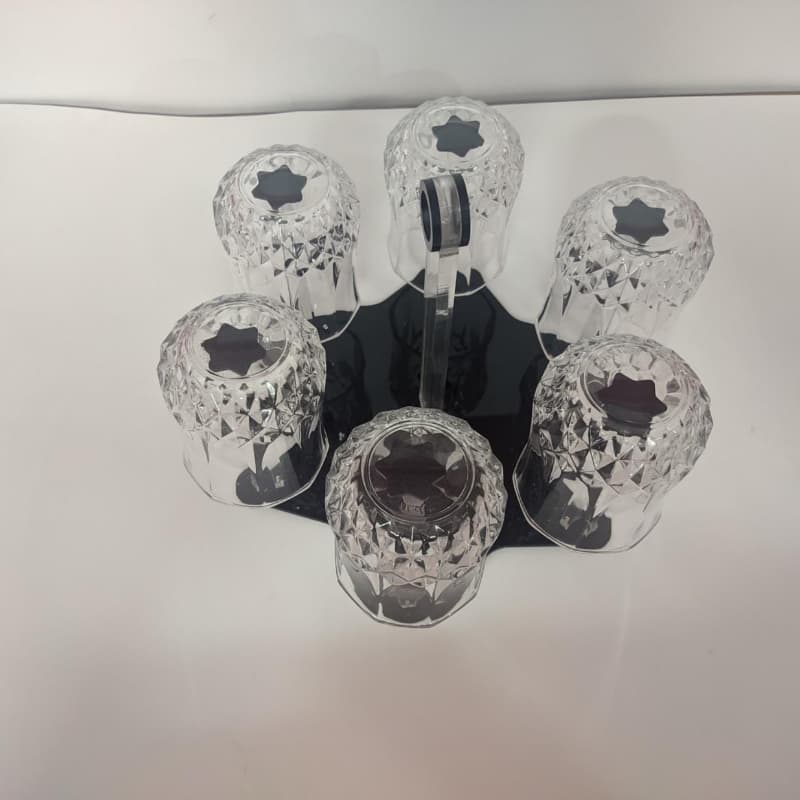 Glass & Mug Stand In Acrylic Shape Star