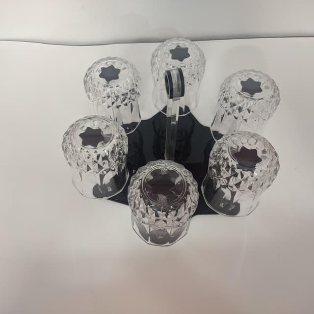 Glass & Mug Stand In Acrylic Shape Star