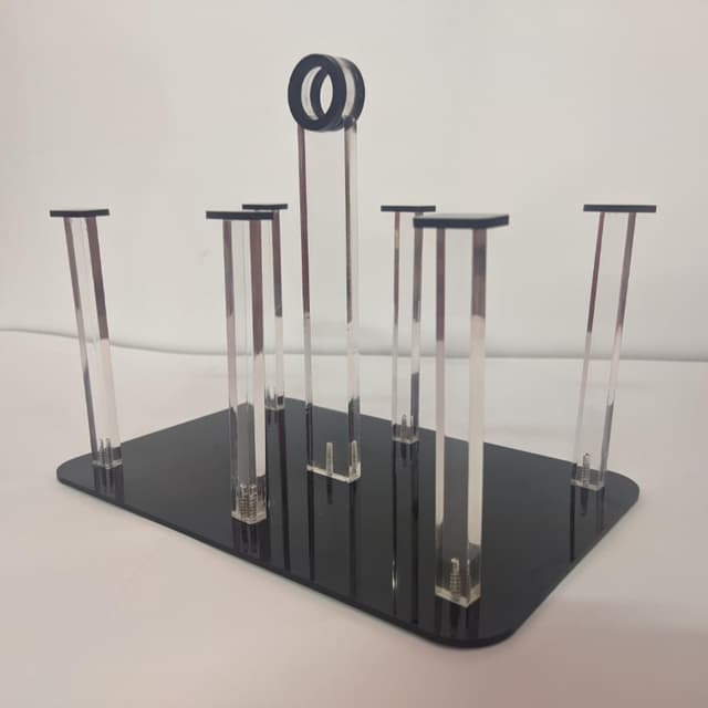 Glass & Mug Stand In Acrylic Shape Rectangle